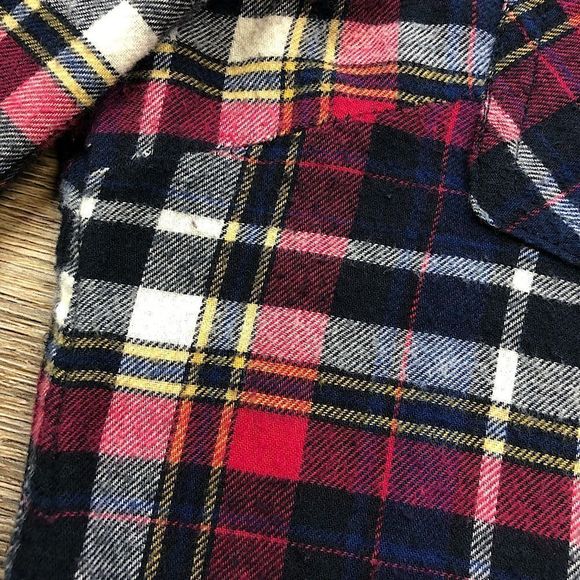 Levi’s Flannel Plaid Pearl Snap Shirt sz S - Picture 5 of 13